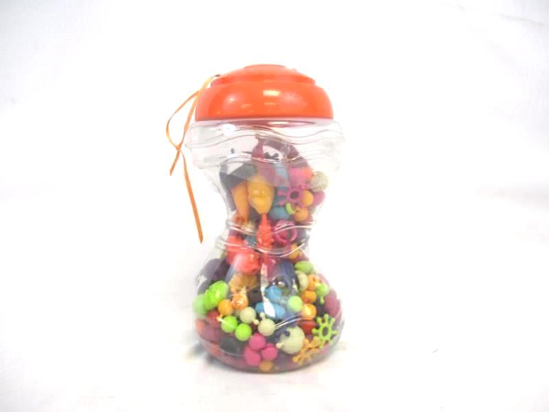 Jar of Snap Lock Beads Jewelry Making Parts For Children Rings Bracelets Earring