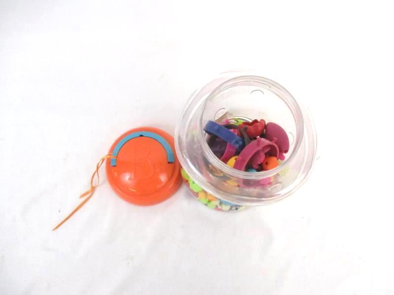 Jar of Snap Lock Beads Jewelry Making Parts For Children Rings Bracelets Earring