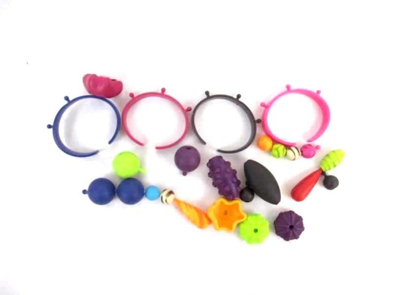 Jar of Snap Lock Beads Jewelry Making Parts For Children Rings Bracelets Earring