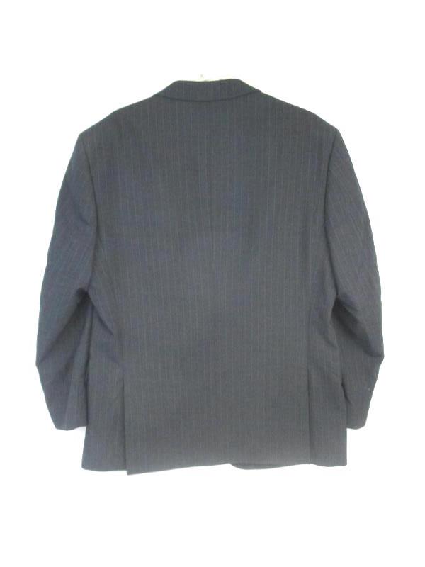 George Men's 3 Button Front Gray Pinstripe Blazer Suit Jacket Polyester Size 42R