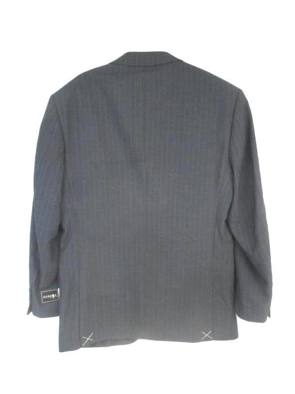 George Men's 3 Button Front Gray Pinstripe Blazer Suit Jacket Size 38R With Tag