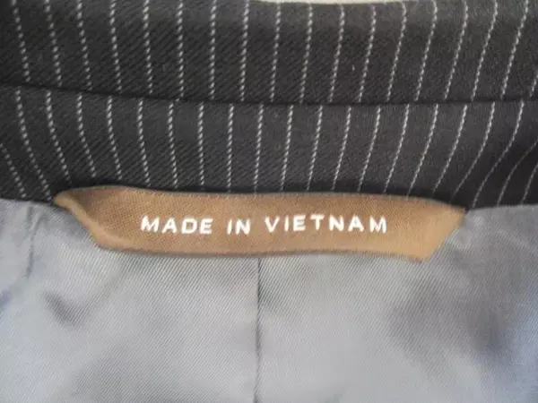Merona Men's 2 Button Front Black Pinstripe Blazer Suit Jacket Pure Wool Sz 38R