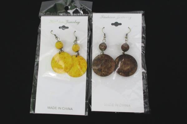 Lot of 4 Pairs of Earrings Dangle Pierced Fashion Earrings Threader