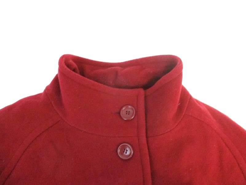 Mark Reed Women's Dark Red Button Up Wool Blend Coat Lined Size 16 Petite