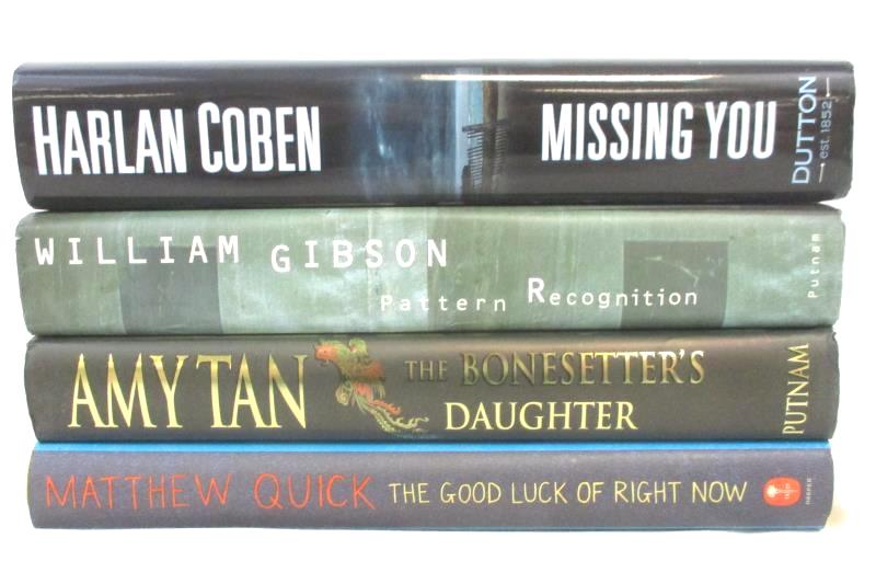 Lot of 4 Fiction Hardback Novels Pattern Recognition Missing You Amy Tan