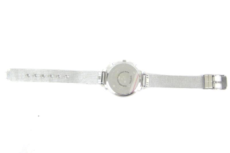 Classic Time Womens Chronograph Wrist Watch Day Date Rhinestones Silver Working