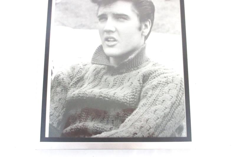 Framed Black & White Photo Elvis During Making of Jailhouse Rock 9 x 11i