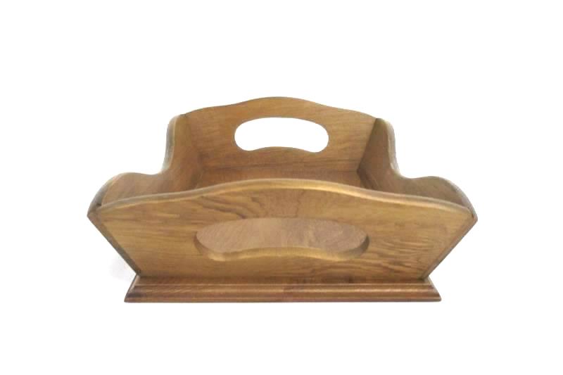 Teleflora 1982 KL Decorative Stained Wooden Tray With Handles Made In Taiwan