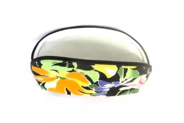 Lot of 2 Make Up Bag Purse Organizers Celebrity Floral Black Faux Leather