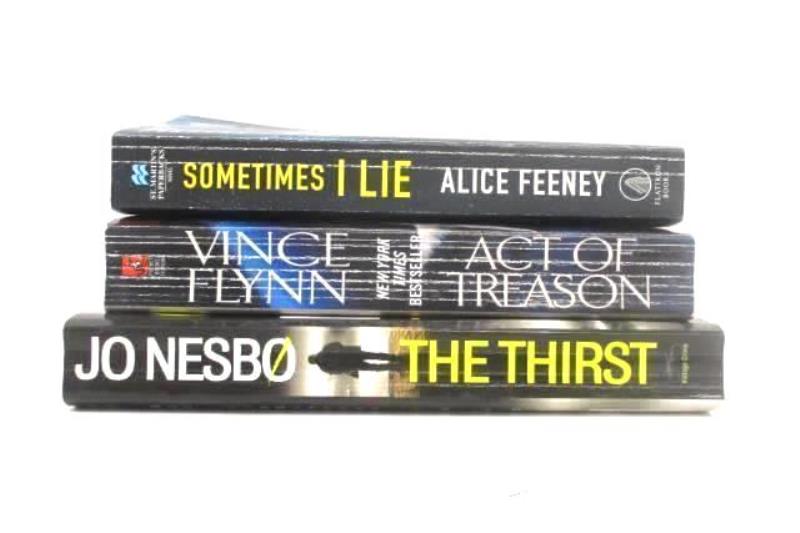 Lot of 3 Paperback Books Crime Mystery The Thirst Sometimes I Lie Act of Treason