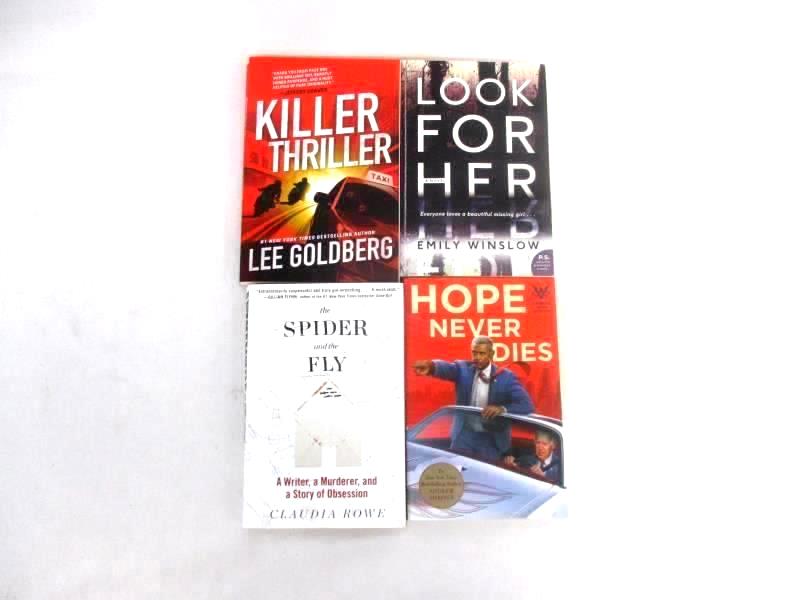 Lot of 4 Mystery Paperback Novels Hope Never Dies Spider The Fly Look For Her