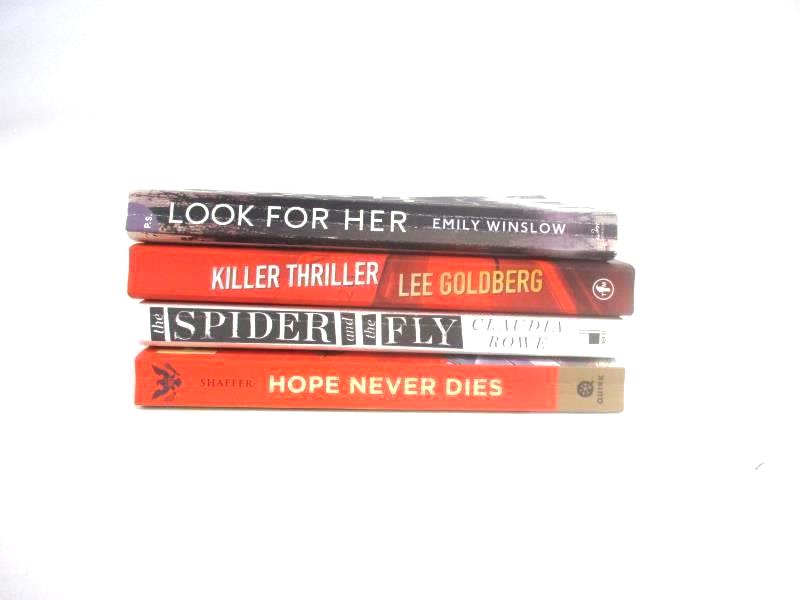 Lot of 4 Mystery Paperback Novels Hope Never Dies Spider The Fly Look For Her