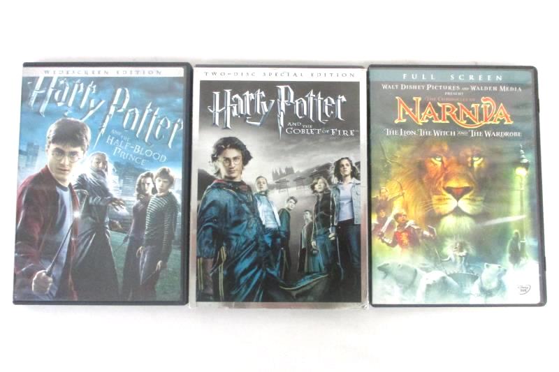 Lot of 3 DVDs Harry Potter 4 & 6 Plus Narnia Lion The Witch and The Wardrobe