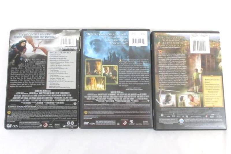 Lot of 3 DVDs Harry Potter 4 & 6 Plus Narnia Lion The Witch and The Wardrobe