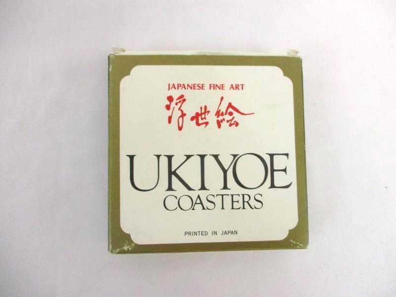 Set of 12 Ukiyoe Fine Art Coasters Japan Sharaku Kitagawa Utamaro Ando Hiroshige