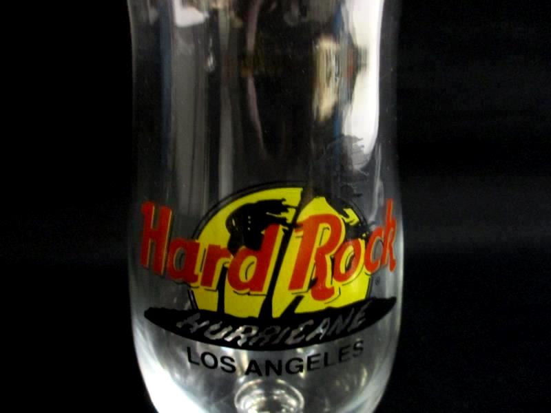 Lot of 3 Hard Rock Cafe Hurricane Glasses Los Angeles Atlantic City WashingtonDC