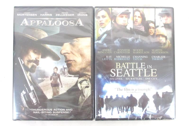 Lot of Action Drama Crime DVDs Battle in Seattle Appaloosa Sealed Unopened