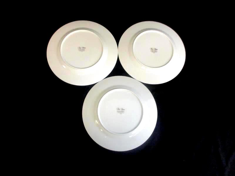 Set of 3 Mikasa Marsha Fine China Dinner Plates L5599 Pink Blue Lily Gold Trim