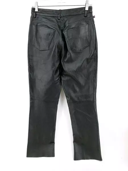 Vintage Ralph Lauren Polo Jeans Co Genuine Leather Pants Black Women's Size 4