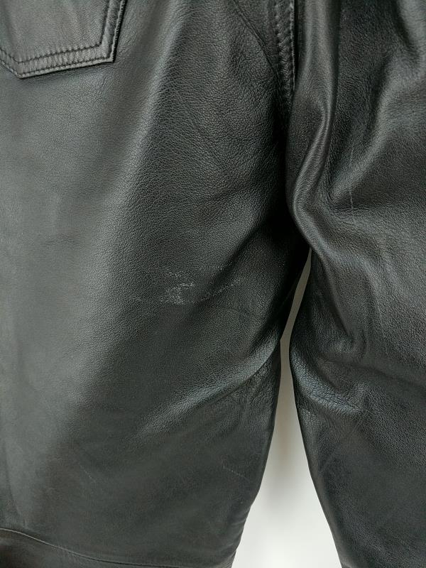 Vtg RALPH LAUREN Polo Jeans Co. Genuine Leather Pants Black Womens Sz 4
