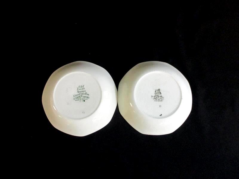 Two Vintage Royal Doulton Old Leeds Spray 597783 Fruit Dessert Bowls 5 1/8 inch