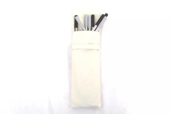 12 Piece Stainless Steel Metal Reusable Drinking Straws With Cleaning Brush Eco