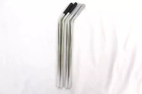 12 Piece Stainless Steel Metal Reusable Drinking Straws With Cleaning Brush Eco