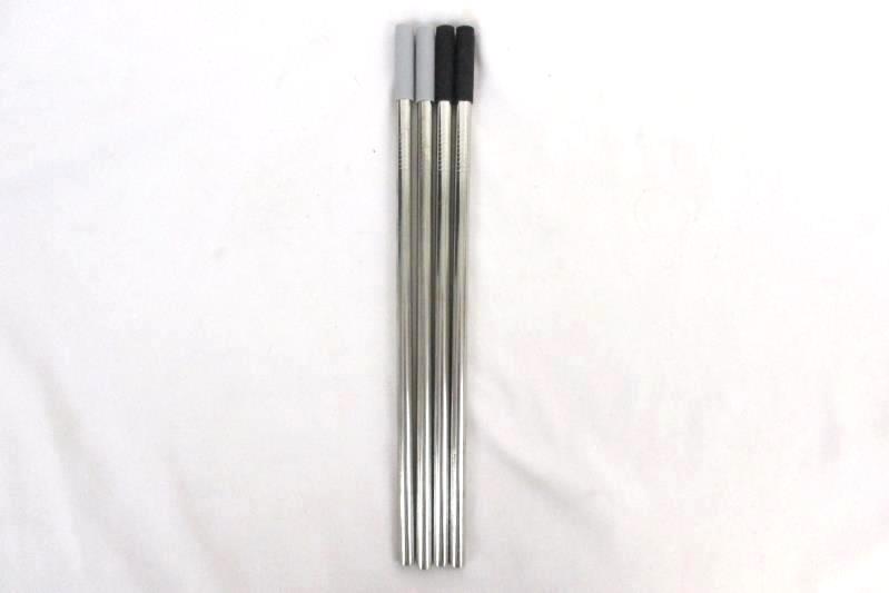 12 Piece Stainless Steel Metal Reusable Drinking Straws With Cleaning Brush