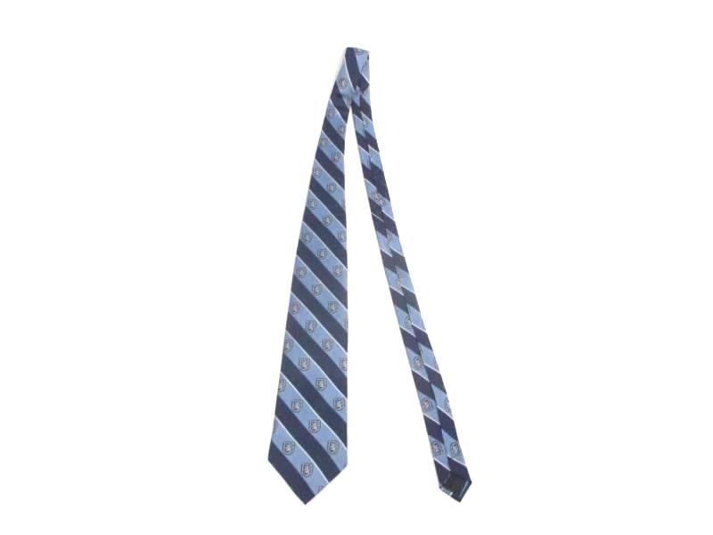Desert Skye Pipe Band Silk Tie Blue Stripes Lion Shield