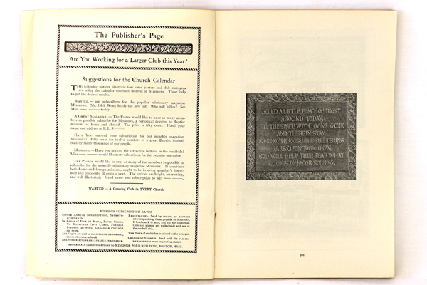 Missions Baptist Monthly Magazine Antique Book April 1913 Vol. 4 No. 4