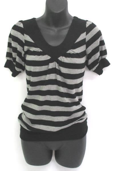 Women's Outfit Bozzolo Knit Top Sz S Liz Claiborne Audra Slacks Sz 4 Black Gray