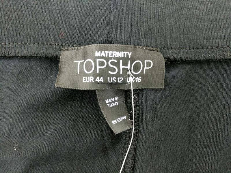 TopShop Maternity Leggings Black Stretch Knit Women's Size 12 New with Tags