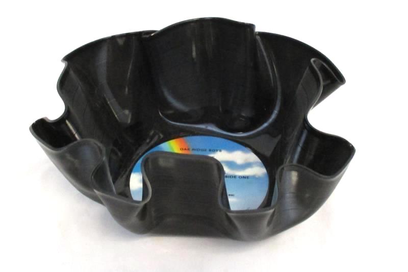 Repurposed Vinyl 33 RPM Record Salad Bowl Shell Mold Oak Ridge Boys