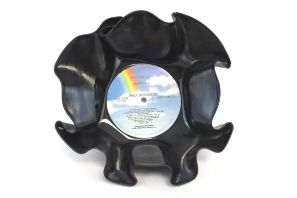 Repurposed Vinyl 33 RPM Record Bowl Shell Mold Oak Ridge Boys