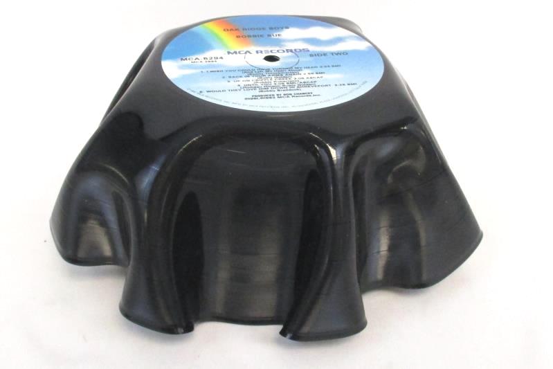 Repurposed Vinyl 33 RPM Record Salad Bowl Shell Mold Oak Ridge Boys