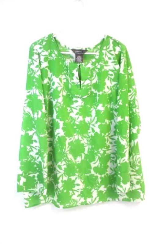 Lot of 2 Women's Size 3X Tops 22W/24W Shirts Sag Harbor George ME Green Purple