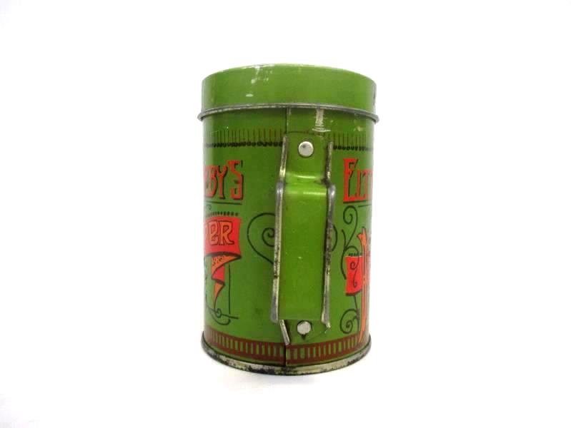 Vintage Elton Kirby's Pepper Shaker Tin Green