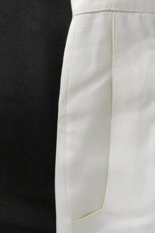 Vintage The Villager Women's Ivory Off White Midi Skirt Pleated Pockets Size 8