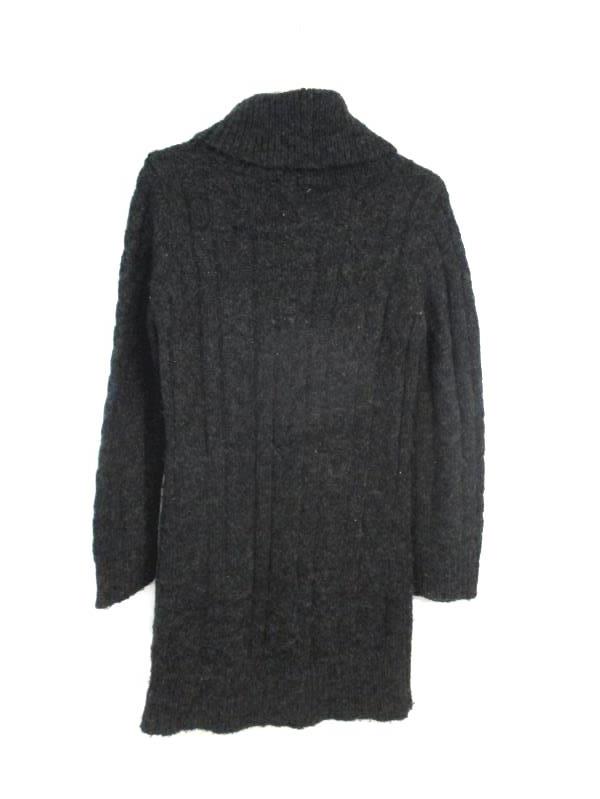 Vintage Carducci Women's Cowl Neck Sweater Dress Acrylic Wool Charcoal Size M