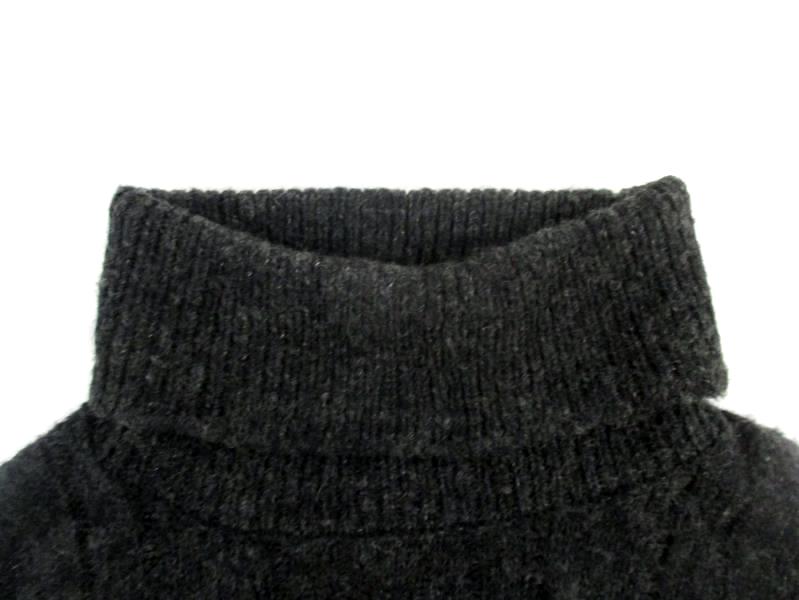 Vintage Carducci Women's Cowl Neck Sweater Dress Acrylic Wool Charcoal Size M