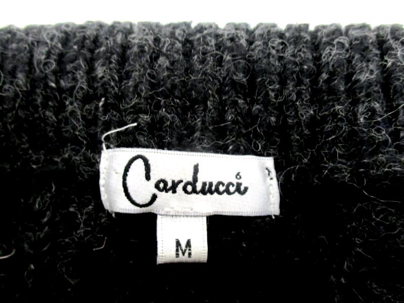 Vintage Carducci Women's Cowl Neck Sweater Dress Acrylic Wool Charcoal Size M