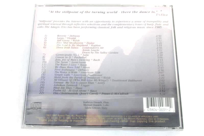 Stillpoint Adagio Trio CD Harp Flute Cello Music 1997 LG897 Daniels Grieser
