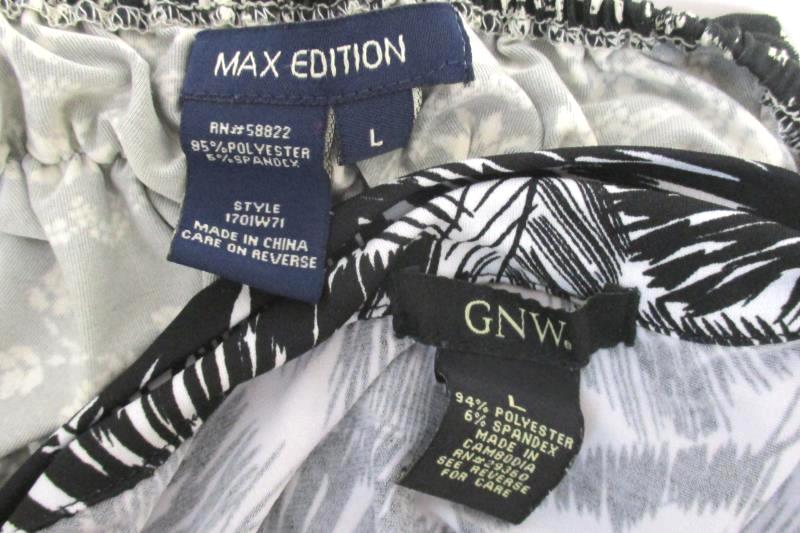 Lot of 4 Women's Size L Tops Shirt Blouse GNW Caslon Notations Max Edition Green