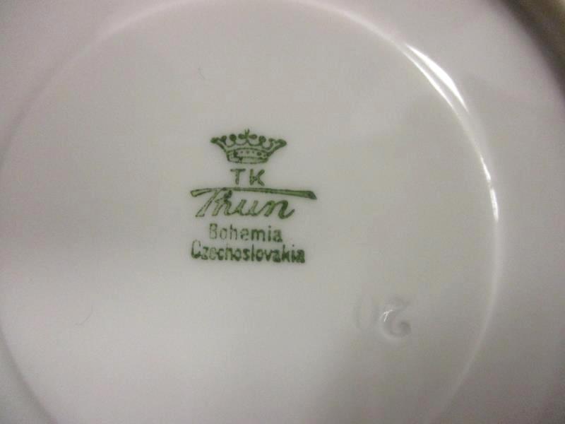Lot of 5 T. K. Thun 5.75 Inch Saucers Bohemia Czechoslovakia THU 172