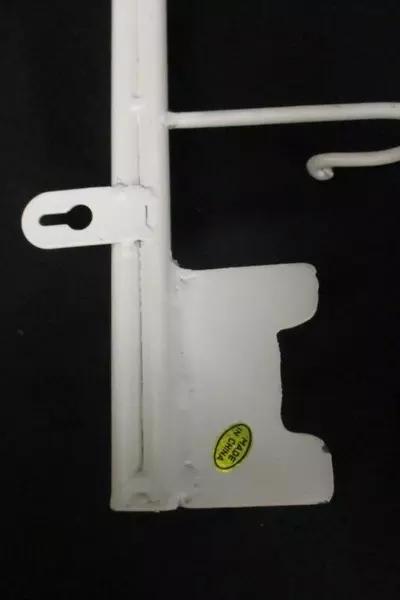 White Iron Skeleton Key Shaped Coat Rack Wall Mount