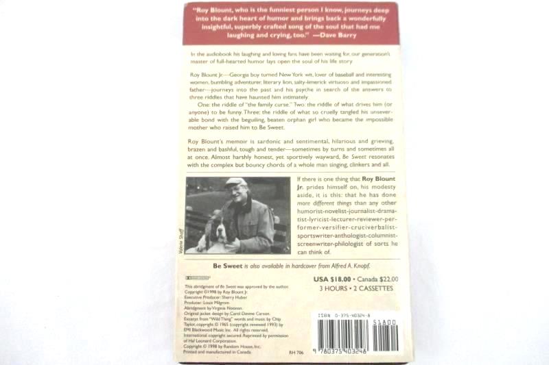 Lot of 2 Audiobook Cassette Tapes Be Sweet Black & Blue Roy Blount Anna Quindlen
