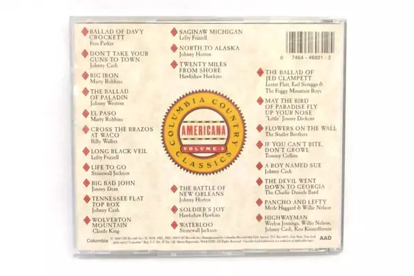 Columbia Country Classics Vol 3 Americana by Original Artists CD 1990 CBS