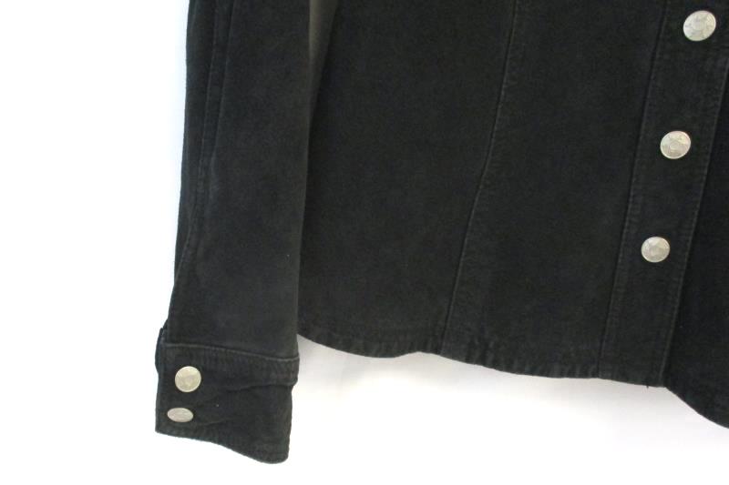 Live A Little Leather Jacket Snaps Double Stitched Women's Size Medium
