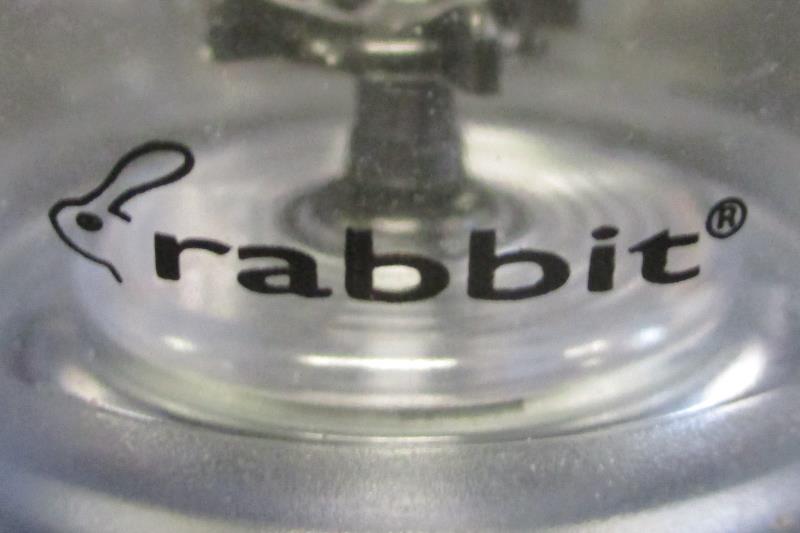 Rabbit Electric Mixing Smoothie Bottle Battery Powered Plastic Stainless Top