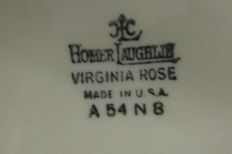 Vintage Homer Laughlin Virginia Rose Tray Platter Floral Pattern Ceramic